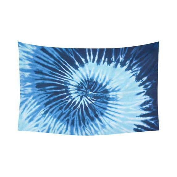 GCKG Swirl Paisley Blue Tie Dye Tapestry Wall Hanging Abstract Trippy Wall Decor Art for Living Room Bedroom Dorm Cotton Linen Decoration 90 x 60 Inches