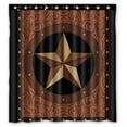 thumbnail image 1 of GCKG Texas Star Bathroom Shower Curtain, Shower Rings Included 100% Polyester Waterproof Shower Curtain 66x72 inches, 1 of 4