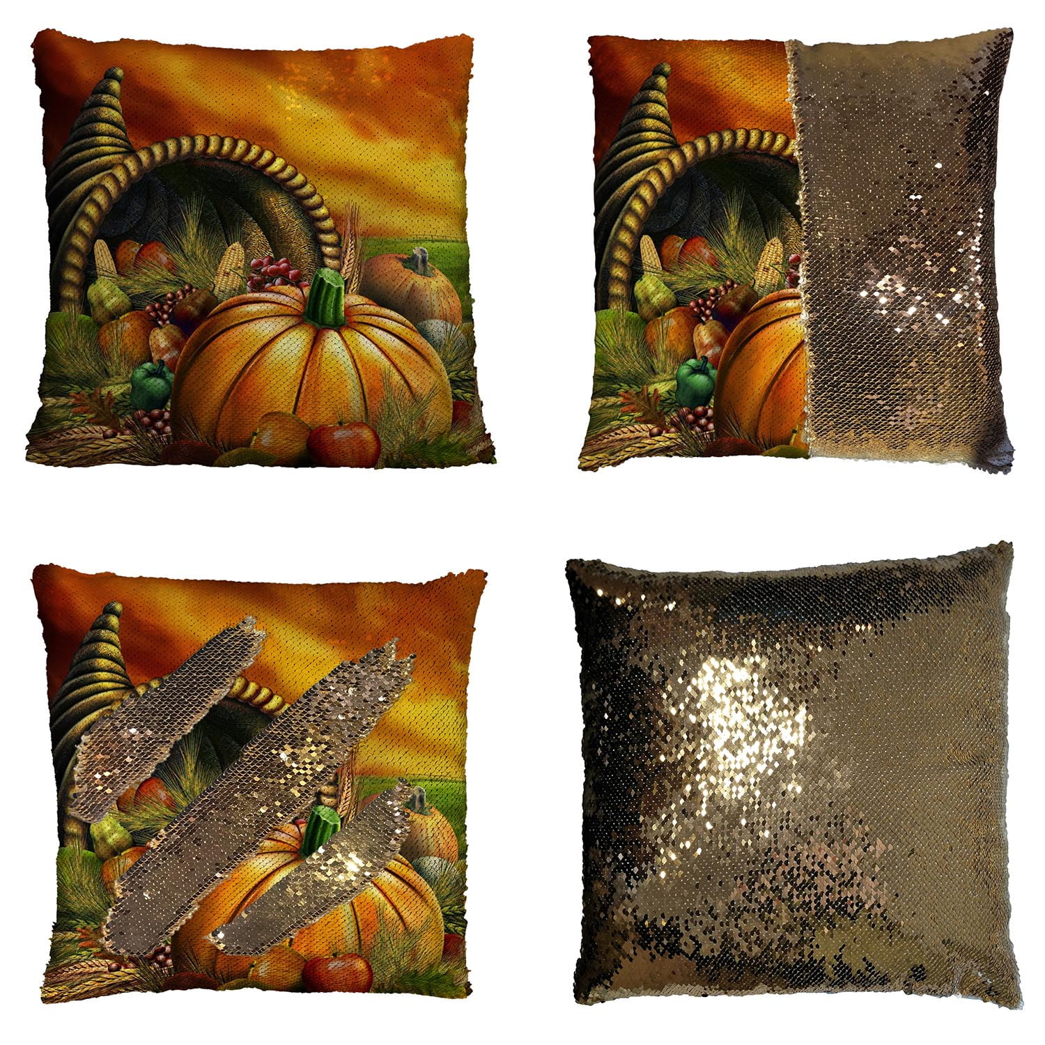 Sequin pumpkin cheap pillow