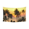 thumbnail image 1 of GCKG Tropical Palm Coconut Tree Ocean Sea Paradise Beach Hawaii Scenic Tapestry Wall Hanging Summer Sunset Wall Decor Art for Living Room Bedroom Dorm Cotton Linen Decoration 90 x 60 Inches, 1 of 2