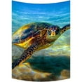 thumbnail image 1 of GCKG Underwater Sea Turtle Wall Art Tapestries Home Decor Wall Hanging Tapestry Size 51"x60", 1 of 2