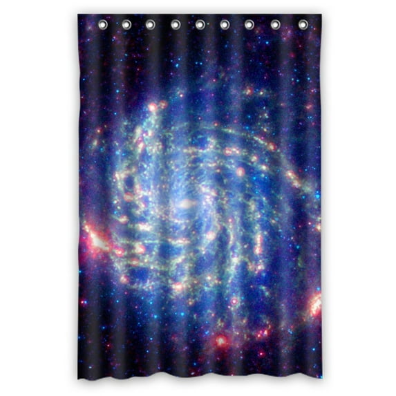 GCKG Universe Space Galaxy Nebula Cloud Outer Space Waterproof Polyester Shower Curtain Bathroom Deco 48x72 inches