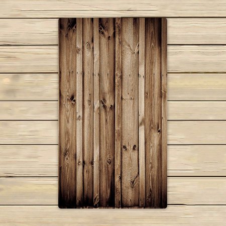 GCKG Vintage Rustic Knotty Old Barn Wood Towels,Beach Bath Pool Sprot Travel Hand Spa Towel Size 16x28 inches