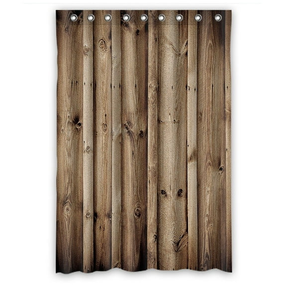 GCKG Vintage Rustic Knotty Old Barn Wood Waterproof Polyester Shower Curtain Bathroom Deco 48x72 inches