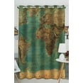 thumbnail image 1 of GCKG Vintage Style World Map Pattern Blackout Curtains Window treatment Panel Drapes 52(W) x 84(H) inches (One Piece), 1 of 4