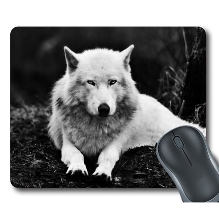 GCKG Wild Animal Wolf Mouse Pad Personalized Unique Rectangle Gaming Mousepad 9.84"(L) x 7.87"(W)