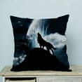 thumbnail image 1 of GCKG Wolf Howl Pillow Case Pillow Cover Pillow Protector Two Sides 20 x 20 Inches, 1 of 2