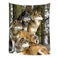 thumbnail image 1 of GCKG Wolfs Wild Animal Bedroom Living Room Art Wall Hanging Tapestry Size 51x60 inches, 1 of 2