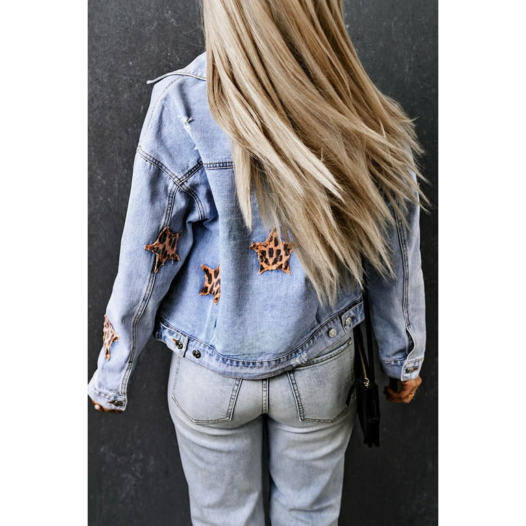 Skies are blue leopard jacket hot sale