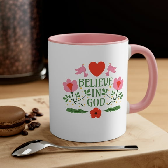 GCO Christian Mug For Women Floral Bible Verse Mug 11oz Ceramic Tea Cup