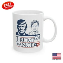 GCO Donald Trump Vance 2024 Coffee Mug MAGA 11oz White Ceramic Cup