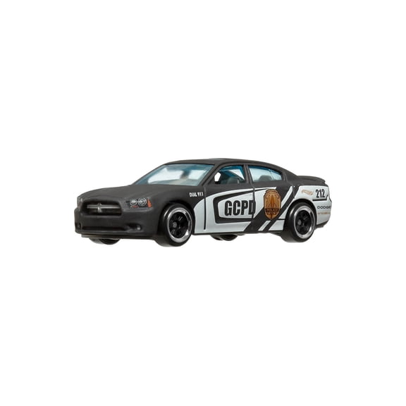 GCPD '11 Dodge Charger RT Police Car, White - Mattel Hot Wheels HDG89956L - 3" Scale Diecast Model Car