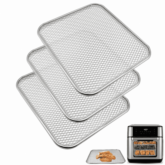 GCQ Air Fryer Cooking Tray for Instant Vortex Plus10 Quart, 10.16×8.98'' Replacement Parts Rack Grill Pan Basket for Chefman 12 QT Air Fryer Oven