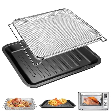 GCQ Air Fryer Toaster Oven Accessories for COSORI 32Qt 13 in 1 CS130-CFH CS130-AO 12 in 1 CO130-AO Air Fryer Toaster Oven, Air Fryer Basket Rack Grill Pan Plate Tray Replacement Parts