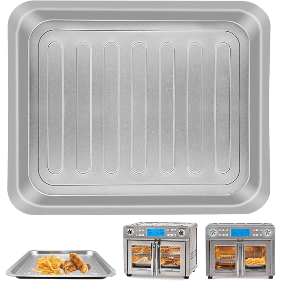 GCQ Air Fryer Tray for EmerilLagasse Dual Zone 360 Oven 25 QT Extra Large, 14.13''×11.65'' Air Fryer Accessories Grill Crisper Pan Plate Replacement Parts