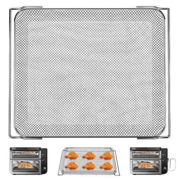 GCQ Replacement Parts for Ninja DCT451 DCT401 DCT402BK 12 in 1 Smart Double Oven, 13''×12.6'' Steel Toaster Oven Basket Replacements Parts Accessories for Ninja DCT601 DCT651 Smart Oven
