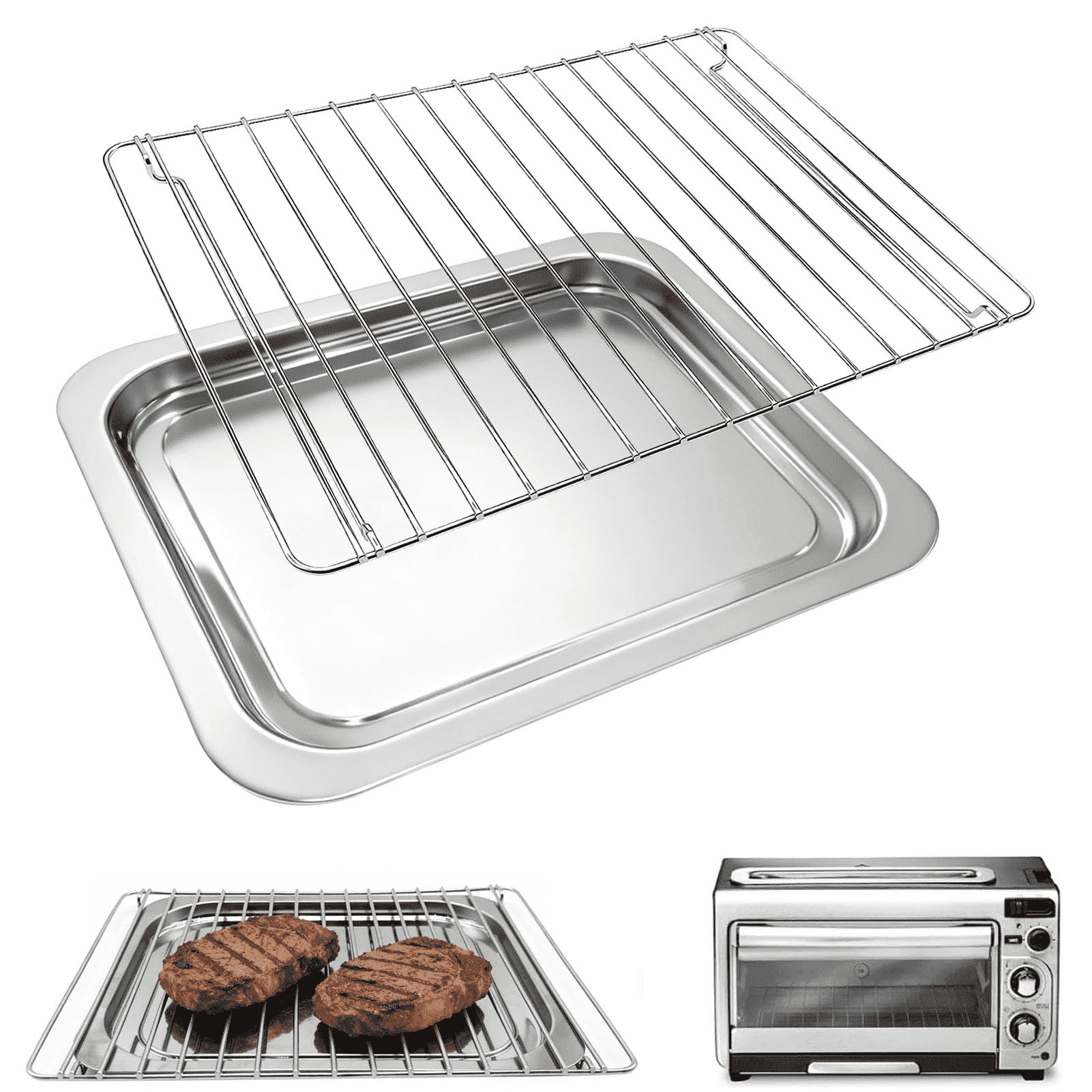 GCQ Replacement Parts for Hamilton Beach 2 in 1 2 Slice 31156 Countertop Toaster Oven, 12.6×9 IN Toaster Oven Accessories Replacement Tray