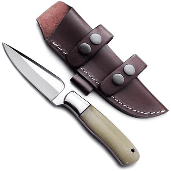 GCS Handmade D2 Steel Hunting Knife with Camel Bone Handle, Full Tang Blade, and Leather Sheath for Hunting Hunting Camping Survival EDC-GCS 920$$Other