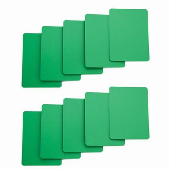 GCUT-106-10 Set of 10 Green Plastic Poker Size Cut Cards