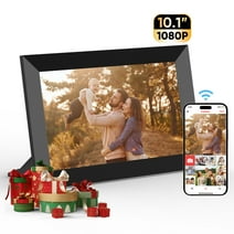 GCZ 10.1'' WiFi Digital Picture Frame, 1280*800 HD Touch Screen, Smart Photo Frame with Built-in 16GB, Auto-Rotate, Share Photos/Videos via FRAMEO App