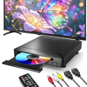 GCZ Mini HDMI DVD Player for TV, CD Player for Home with Usb Input and AV Coaxial Output, Include Remote Control