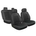 thumbnail image 1 of Genuine Dickies Black Peterson 3-Piece Vegan Leather Automotive Seat Cover Set, 1 of 6
