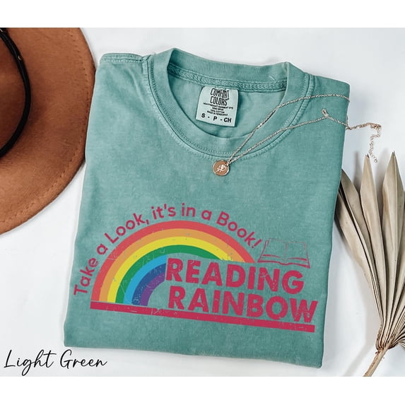 GD ART Take a Look It's in a Book Shirt, Reading Rainbow Shirt, Book ...