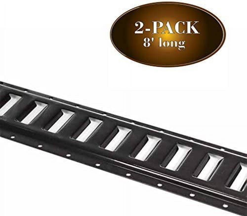 GD Two 8ft E Track TieDown Rails, PowderCoated Steel ETrack TieDowns