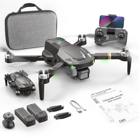 GD95 Pro 4K Drone, Foldable Brushless Quadcopter, Obstacle Avoidance, Auto Return, 2 Batteries, App Control, Easy Fly Gift