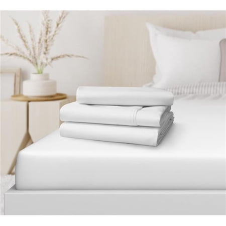 GDB Collection T-210 White Poly/Modal Blend Twin Flat Sheet 6 PK