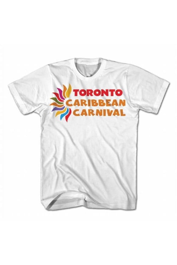 Ltd. TCC-95044L Toronto Caribbean Carnival Adult T-Shirt- White- Horizontal Logo L