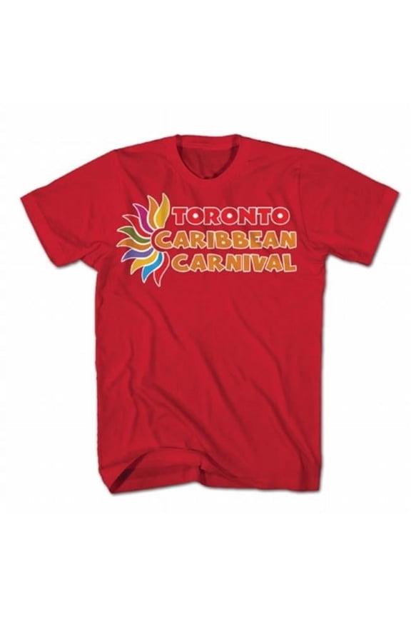 Ltd. TCC-95071S Toronto Caribbean Carnival Adult T- Red- Horizontal Logo S