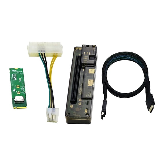 GDC Laptop External Graphics Card Dock with Power Cable for PCIE Discrete Video Card Base Signals Transmission