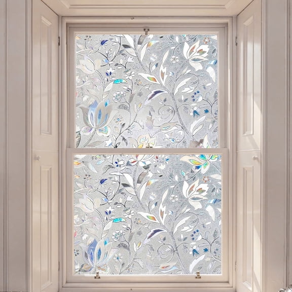 GDCCPRO 35.4" x 78.7" 3D Floral Decoration Window Film