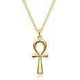 thumbnail image 1 of GDCOIN Dainty Gold Ankh Cross Necklace 14K Gold Plated Simple Pray for Peace Ankh Cross Pendant Necklace for Women Minimalist Personalized Gift for Her, 1 of 9