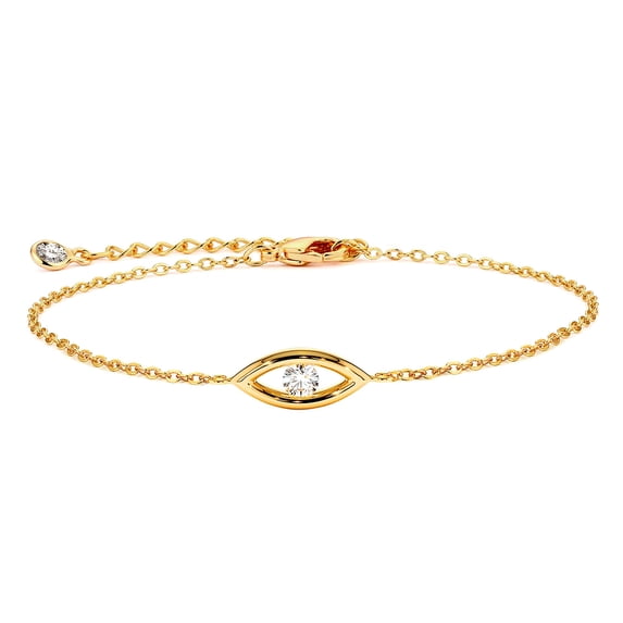 GDCOIN Evil Eye Bracelet 14K Gold Plated Dainty Crystcal Jewelry for Women