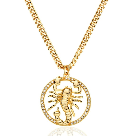 GDCOIN Scorpion Necklace 14K Gold Plated Simplicity Animal Department Jewelry for Women and Men