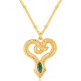 thumbnail image 1 of GDCOIN Snake Necklace 14K Gold Plated Heart Jewelry Valentines Gift, 1 of 8