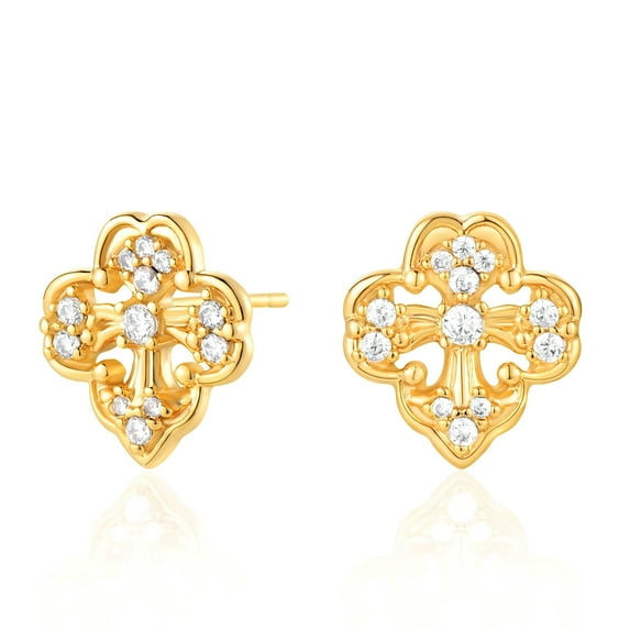 GDCOIN Stud Dainty Earrings 14K Gold Plated Piercing Jewelry for Women