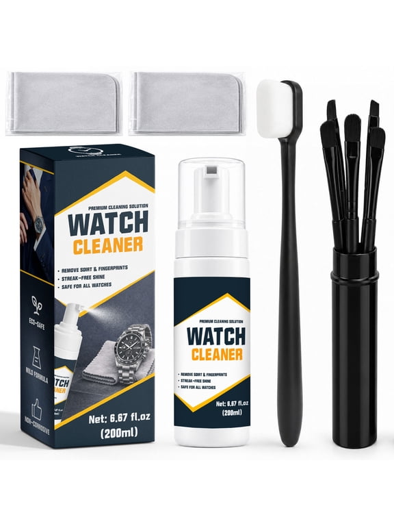 Watch Cleaning Kit, Portable Care Set with Cleaner Spray for Daily Maintenance, 200ml