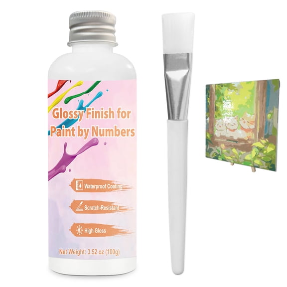 GDDP Gloss Digital Painting Varnish, Clear Acrylic Sealer Gloss Protective Coating for Adults, 100ml