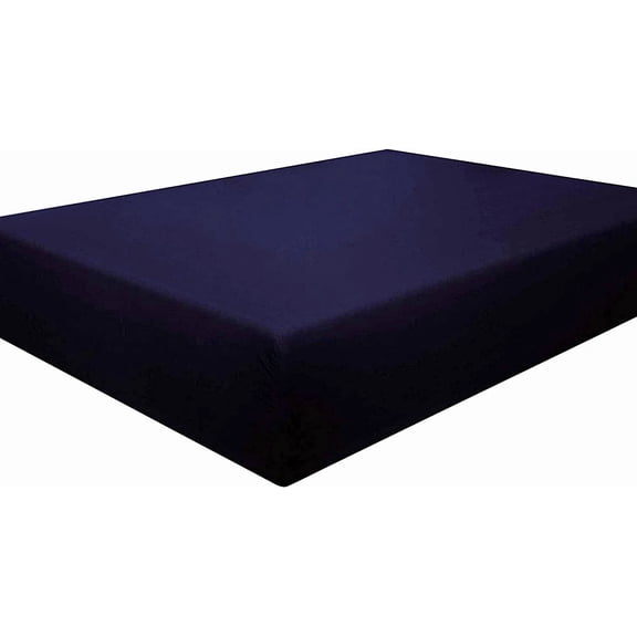 GDDPOD-1 Piece Bed Sheets Set Microfiber Bottom Bedding Sheets - Deep Pockets (Navy, Full)