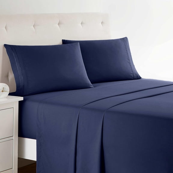 GDDPOD-1800 Premier Series 4pc Bed Sheet Set - King, Navy Blue