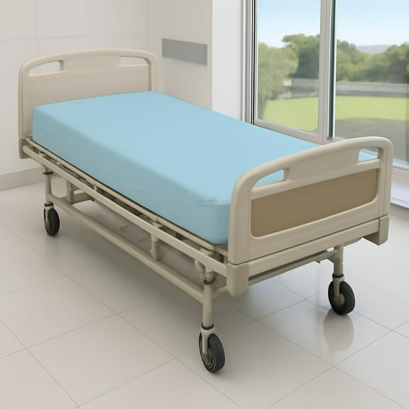 GDDPOD-2 Pack Fitted Hospital Bed Sheets - Soft Microfiber Hospital Fitted Sheet - Hospital Bed Fitted Sheets (Light Blue, 36" x 84" x 12")