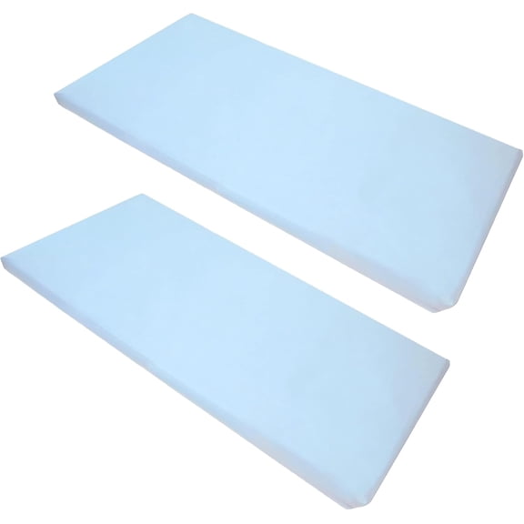 GDDPOD-2 Pack Fitted Nap Mat Sheet with Elastic Corners 24" x 48" x 4" - Soft & Breathable Microfiber Rest Mat Sheet or Nap Mat Cover for Daycare & Preschool, Blue