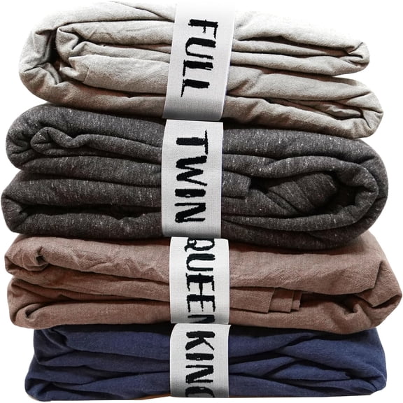 GDDPOD-Bed Sheet Organizer and Storage Size Label Bands | Bed Sheets Set Organizers for Linen Closet Organization - Elastic Bedding Band Labels for Organizing Bedsheet (Mix 10 PCs Pack | White)