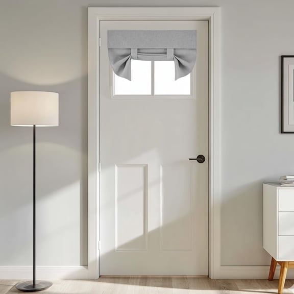 GDDPOD-Door Window Curtains Privacy Sunlight Shades for Classroom Windows and Doors Cover Lockdown Shades, Room Darkening Design Blocks Views, W 26 x L 20, 1 Panel, Grey