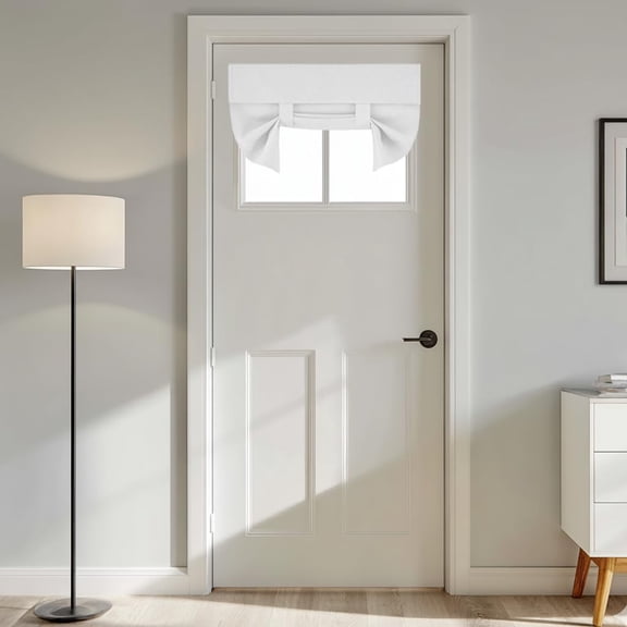 GDDPOD-Door Window Curtains Privacy Sunlight Shades for Classroom Windows and Doors Cover Lockdown Shades, Room Darkening Design Blocks Views, W 26 x L 20, 1 Panel, White