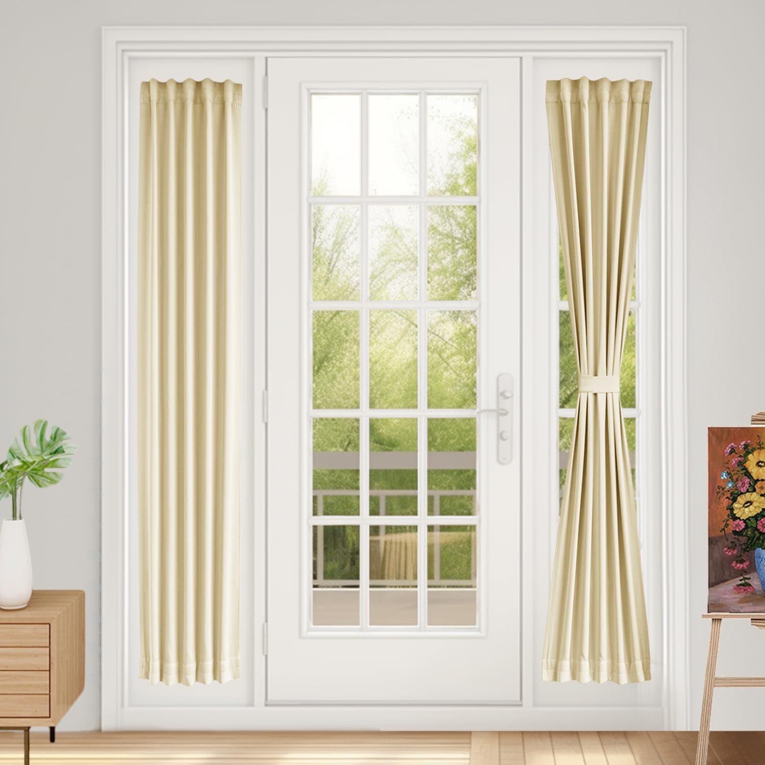 GDDPOD-French Door Curtain Front Door Curtains for Glass Window