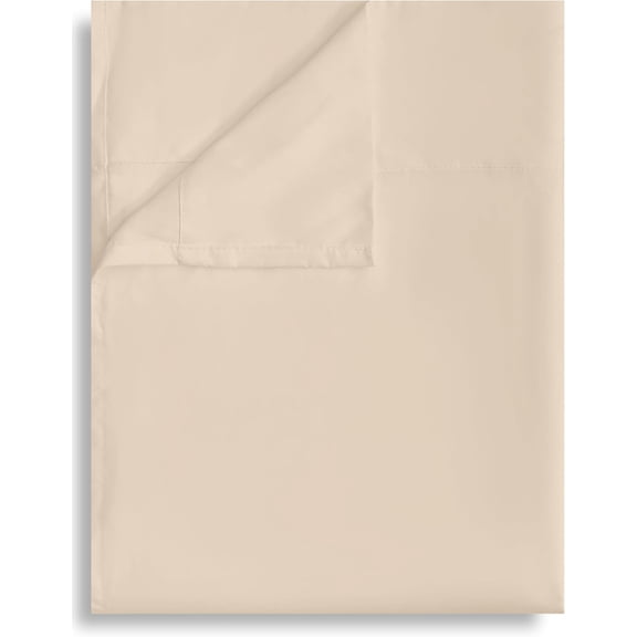 GDDPOD-Full Flat Sheet Only, 1 Pack Top Bed Sheets, Soft Breathable Brushed Microfiber Color-Coded Label Threads, (81"x96",Beige)